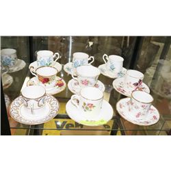 LOT OF ASSORTED BONE CHINA  INCLUDING ROSINA,