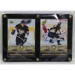 2 FRAMED SIDNEY CROSBY 1ST YEAR "FIRST WIN"