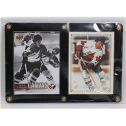 2 FRAMED BOBBY ORR CANVAS CARDS