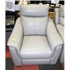 Image 1 : NEW GREY GENUINE LEATHER ELECTRIC RECLINING CHAIR