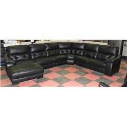 NEW BLACK GENUINE LEATHER ELECTRIC RECLINING