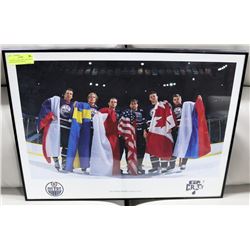 FRAMED OILERS PRINT-THE WHOLE WORLD'S GOING CRAZY