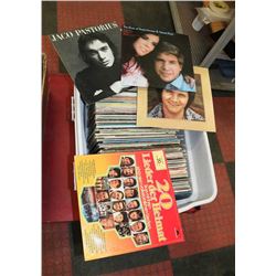 LG TOTE OF ASSORTED  RECORDS