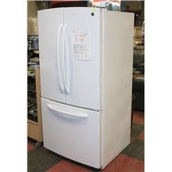WHITE GE  22.1CB FT FRENCH DOOR FRIDGE