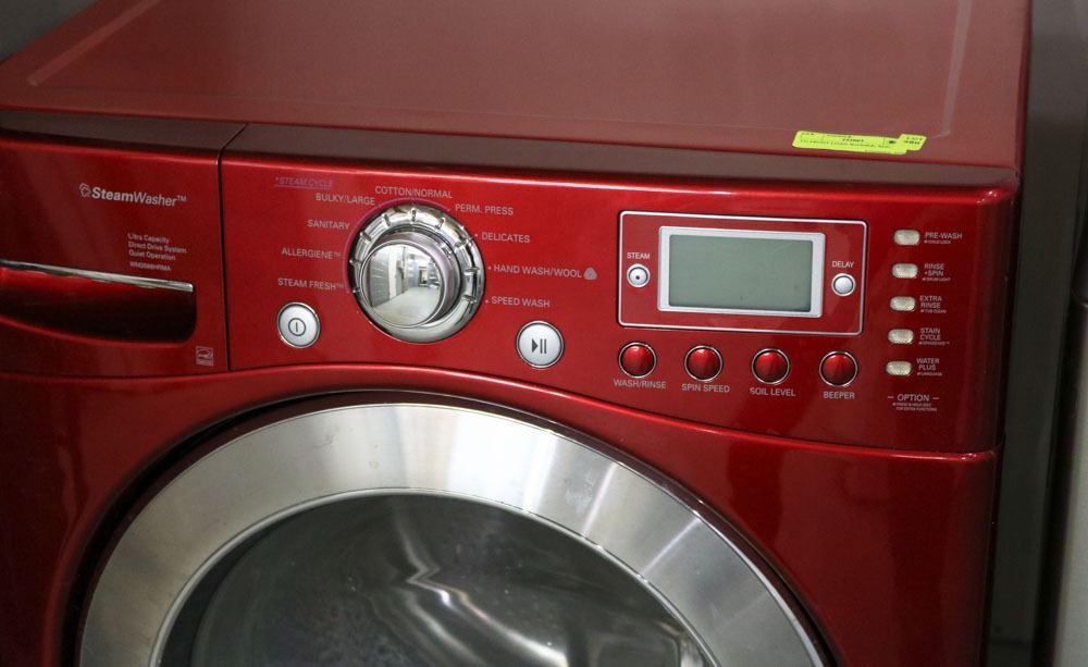 LG FRONT LOAD WASHER, RED