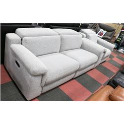 NEW GREY FABRIC ELECTRIC RECLINING 82" SOFA