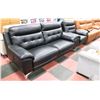 Image 1 : NEW BLACK GENUINE LEATHER ELECTRIC RECLINING