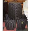 Image 1 : LOT OF 3 LARGE BROWN MULTI-USE BASKETS