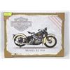 Image 1 : NEW HARLEY DAVIDSON MOTORCYCLE FRAMED BURLAP
