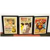 Image 1 : 3 FRAMED MOULIN ROUGE PRINTS.