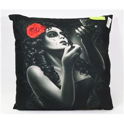 NEW SUGAR SKULL CUSHION COVER WITH CUSHION