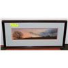 Image 1 : FRAMED PICTURE OF CATTLE AT SUNSET.