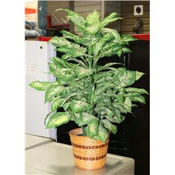 3FT DIEFFENBACHIA  ARTIFICIAL PLANT IN WICKER POT
