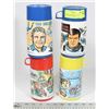 Image 1 : 4 VINTAGE THERMOS "THE SIX MILLION DOLLAR MAN",