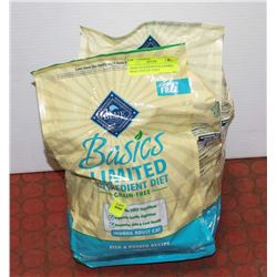 2 BAGS OF BLUE BUFFALO BASICS GRAIN FREE CAT FOOD