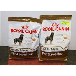 2 BAGS OF ROYAL CANIN ROTTWEILER DOG FOOD 6LBS