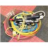 Image 1 : 38) BLUE & YELLOW UTILITY ELECTRIC CORDS & HOSES.
