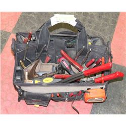 27) TOOL BAG WITH ASSORTED TOOLS