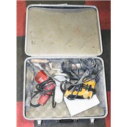 123) DRYWALL TOOL KIT INCL 2 SCREW GUNS, ROTOZIP &