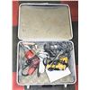 Image 1 : 123) DRYWALL TOOL KIT INCL 2 SCREW GUNS, ROTOZIP &