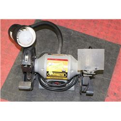 114) TRADEMASTER 6" BENCH GRINDER.