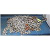 Image 1 : 184) TEN 6FT 3/8" TIE DOWN CHAINS W/ HOOK ON 1 END