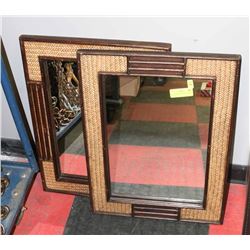 LOT OF 2 WALL MIRRORS, FRAMED, 17 3/4"X 23 1/2"
