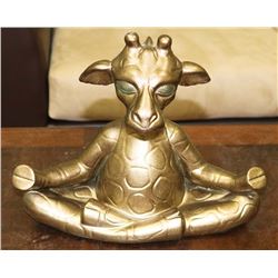 VINTAGE CERAMIC MEDITATING YOGA GIRAFFE.