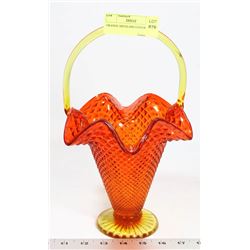 ORANGE ARTGLASS CENTER PIECE