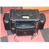 Image 1 : 24) LEATHER MOTORCYCLE TRAVEL BAG.
