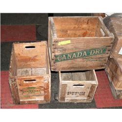 LOT OF 3 VINTAGE CRATES INCL 2 CANADA DRY AND ONE