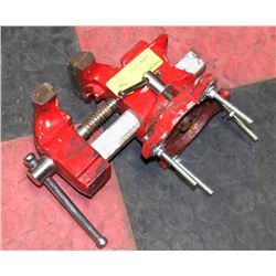 SMALL RED BENCH VISE