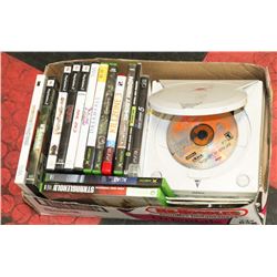SEGA DREAMCAST AND ASSORTED GAMES AS IS
