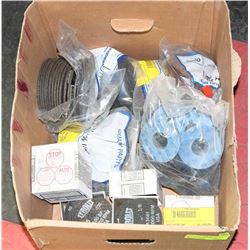 BOX OF GRINDING WHEELS, CUT OFFS AND MORE