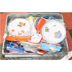 HD LOCKING BIG PLASTIC BIN FULL OF NEW BABY ITEMS