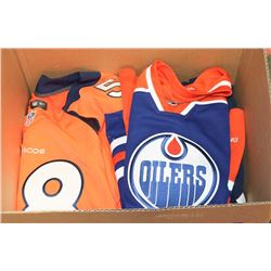 LOT OF 4 JERSEYS INCLUDING OILERS, BRONCOS