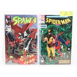 LOT OF 2 TODD MCFARLANE COVER COMICS, SPAWN #8