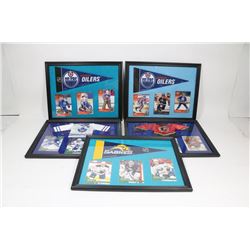 LOT OF 5 FRAMED CARD PICTURES INCL EDMONTON,