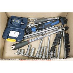 BOX OF 3/8 IN. & 1/4 IN. RATCHETS,