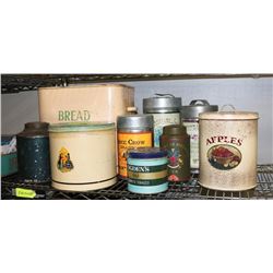 LARGE LOT OF ASSORTED TINS