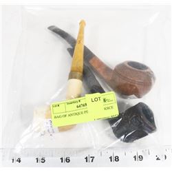BAG OF ANTIQUE PIPES ON CHOICE