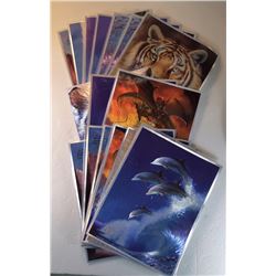 4)  LOT OF 16 DUFEX COLORIZED 6 X 8 FOIL