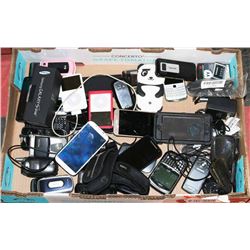 LARGE FLAT OF CELL PHONES, IPODS AND