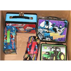 LOT OF 5 TIN LUNCH BOXES, INCLUDING TOY STORY,