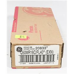 LOT OF 10 MR 16 HALOGEN LITE BULBS