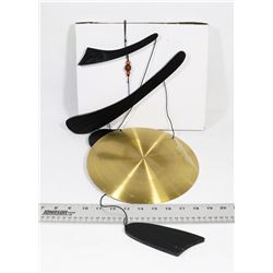 NEW LARGE ASIAN TEMPLE GONG W/ STRIKER