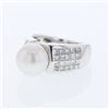 Image 1 : 18KT White Gold 7.24ct Pearl and Diamond Ring