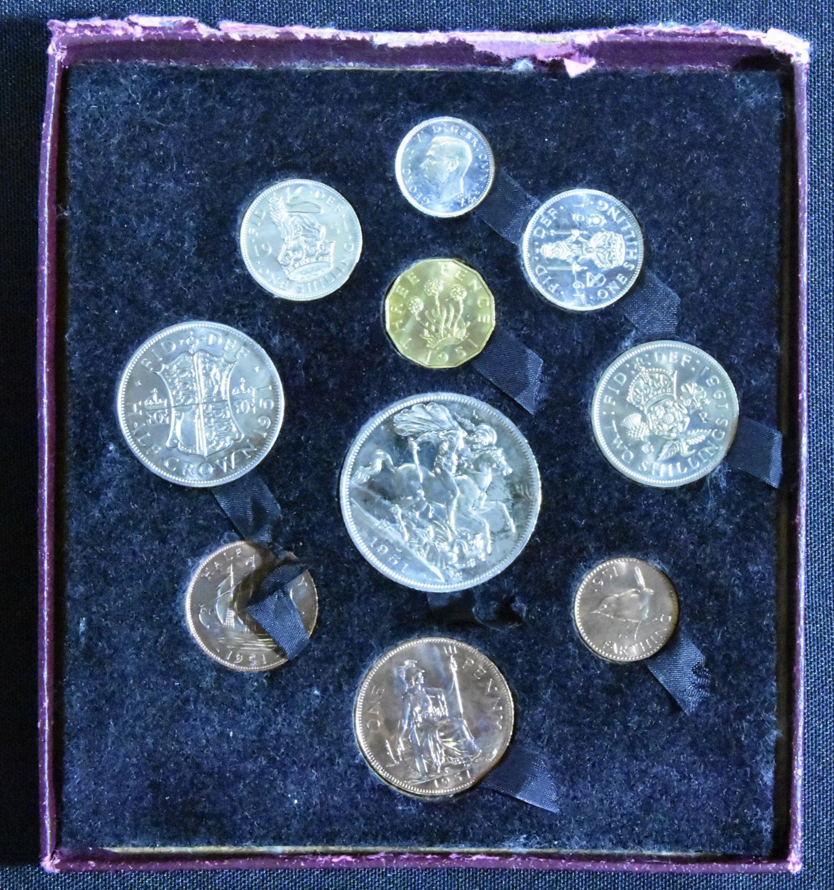 1951 VI coin set festival of Britain in original case 1951 VI coin set festival of Britain in original case
