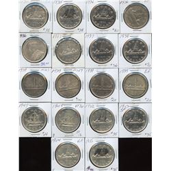 1935 to 1949 Silver Dollars - Lot of 18