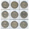 Image 2 : 1955 Silver Dollars - Lot of 9